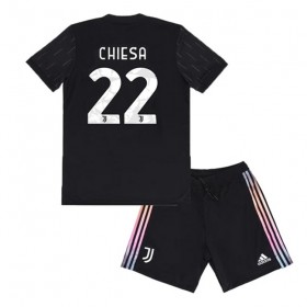 Jalkapallo Pelipaidat Juventus Federico Chiesa 22 Lasten Vieraspaita 2021-2022 Lyhythihainen